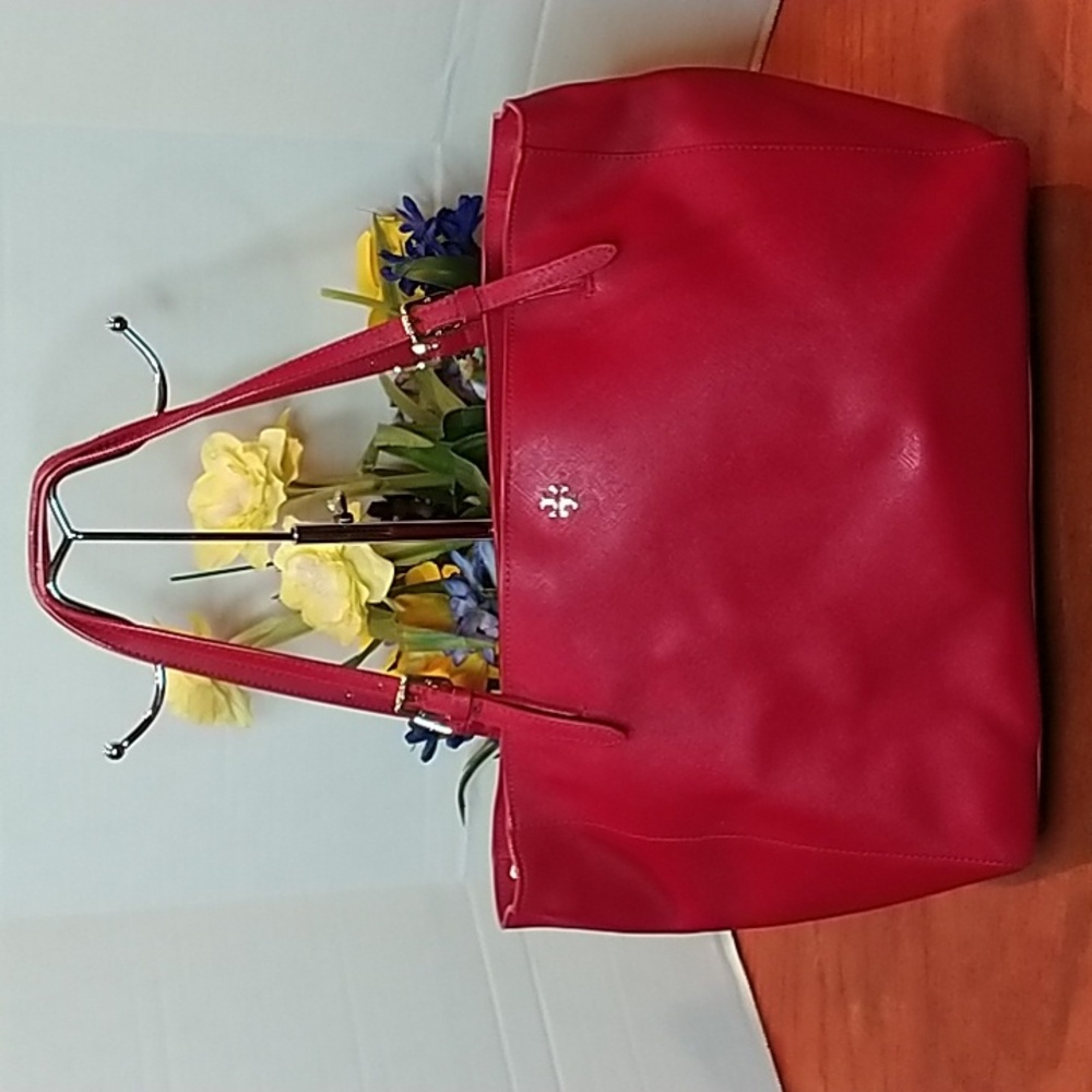 Tory Burch Tote Bag Deep Red